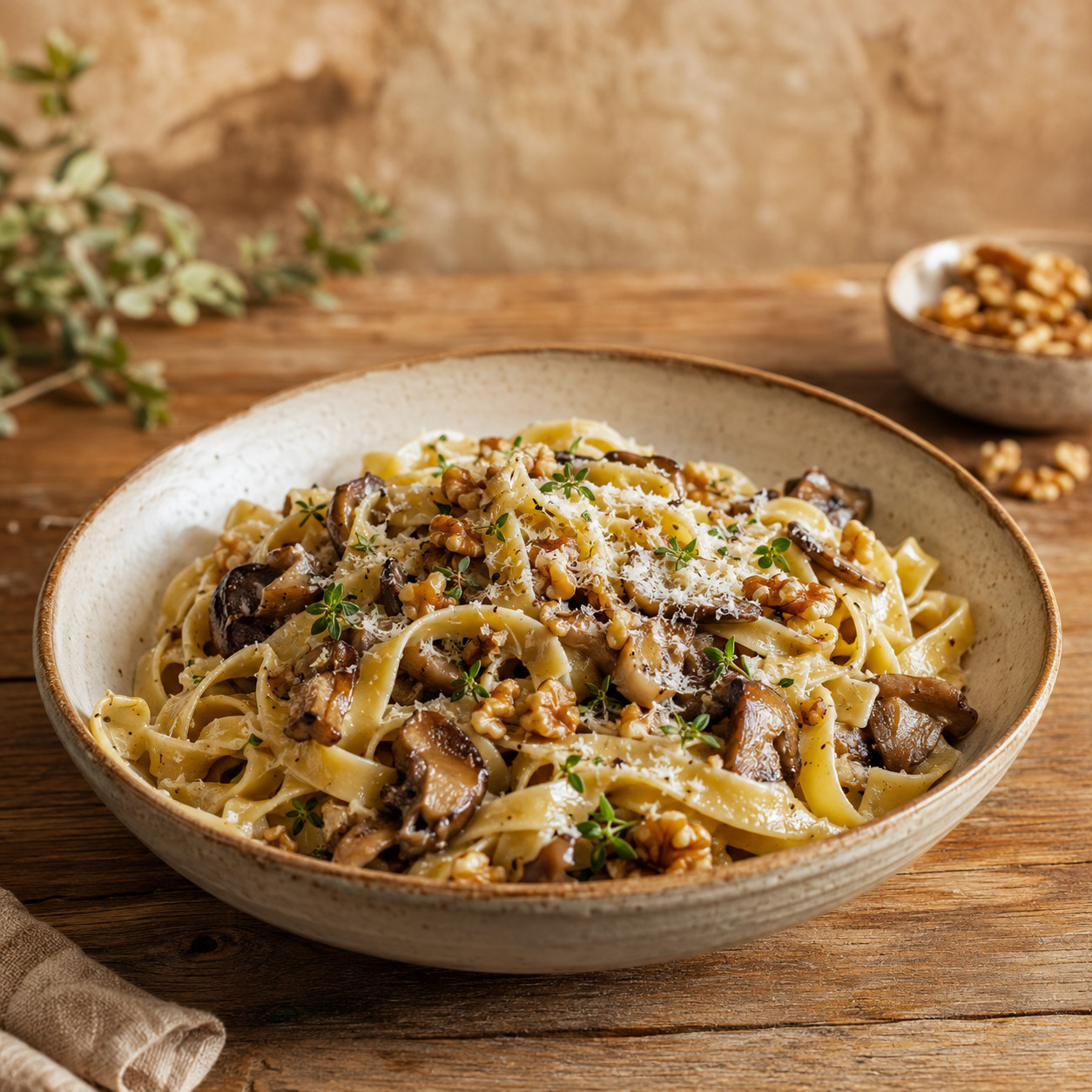 Pasta y setas